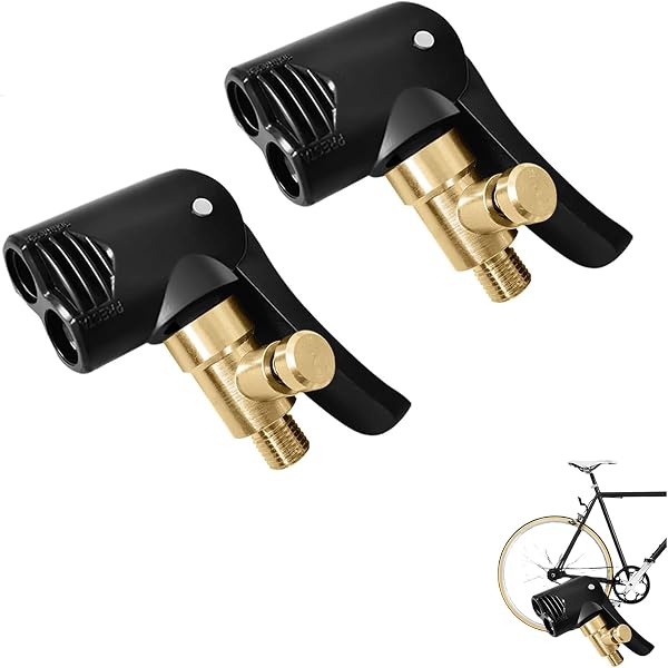 Adaptateur De Valve De Pneu 2 En 1 - Double Valve Américaine/française - Laiton Et Nylon - Pour Voiture, Vélo, Moto