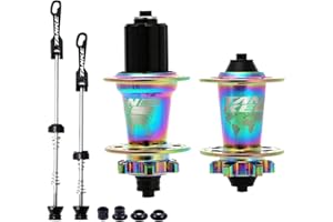 SOUUXIU Buje de Bicicleta MTB, Juego de buje Delantero y Trasero para Bicicleta de montaña, 32/36 Agujeros, 6 rodamientos con liberación rápida