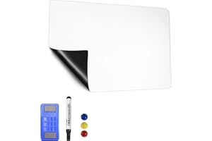 AMIGO Whiteboard Film, 40 x 60 cm, Magnetic Self-Adhesive Whiteboard Film, Whiteboard Sticker, DIY, Includes Marker, Sponge and Magnets, for School, Office and Home