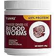 Tunai Superior Freeze Dried Blood Worms | 25g | Natural Fish Food for Tropical Fishes Like Arowana, Oscar, Gold Fish, Flowerhorn, and Discus with 65% Protein