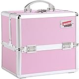 Beautify Professional Small Pretty Pink Aluminium Beauty Cosmetics & Make Up Case