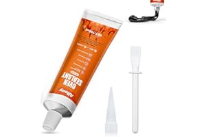 ALLONY Silicone Alta Temperatura, Colla Alte Temperature, Nero Adesivo Resistente al Calore, Calore Fino 1100 Gradi, Adatto per Sigillatura ad Alta Temperatura Vari Tipi di Guarnizione Forn