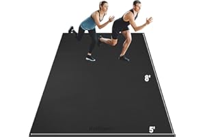 innhom Large Exercise Mat Fitness Mat for Home Gym Workout Gym Mat for Fitness, Floor Exercises, HIIT, Cardio, Gym Work, Equipment Heavy Duty Rubber Flooring for Gym