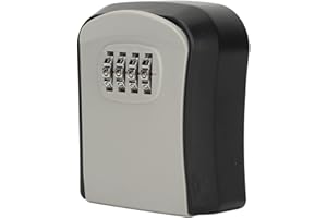 BAOK Boîte de Rangement de Clés étanche, Boîte de Serrure à Combinaison étanche, Résistante aux Chocs, Antirouille, Résistante à l'usure, Large applicabilité pour la Maison. (Gris)