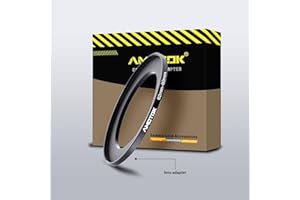 AMOTOK Anillo adaptador de objetivo Step Up de 62 mm a 82 mm, compatible con objetivos de 62 mm a 82 mm (accesorio de filtro UV-CPL-ND) (62 mm-82 mm)