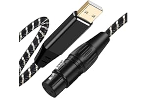 NCGGY USB-Mikrofonkabel 3m,XLR-auf-USB-Kabel,USB-Stecker auf XLR-Buchse,Mikrofon-Verbindungskabel-Adapter für Mikrofone,Aufnahme,Karaoke,Live-Podcast