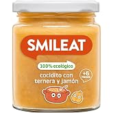 Smileat - Child's jar of Cocidito with Beef and Ham - for Children +6 Months - No Sugar or Salt Added - Quality Raw Material.