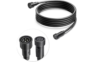 wecan 4-poliger wasserdichter Kabelverbinder, 16 AWG, 3 m, IP68, Stecker und Buchse, Schnellverlängerungskabel für Auto, LKW, Boot, LED-Lichtleiste (1 Streifen, schwarz)