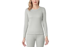 LAPASA Women's Thermal Underwear Top Light/Mid/Heavyweight Fleece Lined Warm Long Sleeve Crew Neck T Shirt L15 L39 L42