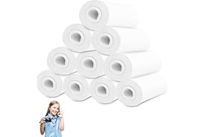 Lectorias 10 Rouleaux tpe, rouleau appareil photo enfant, papier thermique, Bobine carte bancaire, pour calculatrices à impression et caisses enregistreuses, etanche, anti-friction