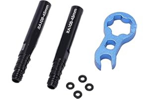 01 02 015 Prolongateur de Valve, Alliage d'aluminium d'extension de Valve français résistant à la Corrosion pour vélo(45 mm)