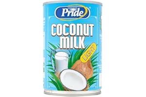 CONSUMER'S PRIDE Pride Light Coconut Milk 400ML Curries, Soups, Sauces | 65% Coconut | Suitable for Vegans | 400ml (Pack of 1)