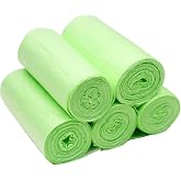 ZHEZHE 120 Small 6L/1.2 Gallon Recycled Heavy Duty Degradable Food Trash Bags