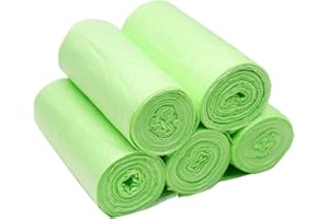 ZHEZHE 120PCS, Trash bags 6L/1.2Gallon small Garbage bags，food waste bags，small bin bags，Recycled,Tough, degradable