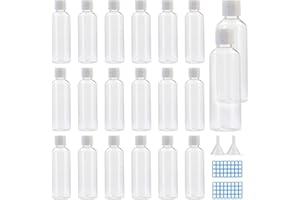 DNGH Bottiglie Viaggio 100 ml Plastica Bottigliette Viaggio Trasparenti Contenitori Liquidi Vuote Aereo per Shampoo Srticoli da Toeletta Lozioni Creme Boccette Viaggio