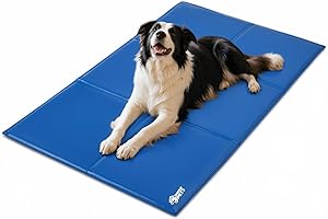 Ownpets dog Cooling Mat Large 100x60cm, Durable Pet Cool Mat Non-Toxic Gel Self Cooling Pad, Scratch-Resistant Cool Bed Mattress for Dogs Cats in Hot Summer