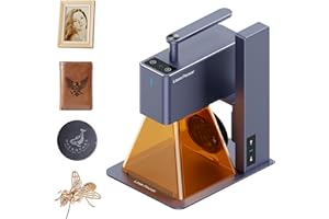 LaserPecker LP2 Incisore Laser 5W Mini Macchina per Incisione Laser a Diodo Blu Portatile 450nm con Copertura Protettiva per Carta, Legno, Pelle, Acrilico, Pietra, Metallo, Vetro Scuro - Base