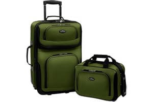 TRAVELER'S CHOICE US Traveler Rio - Set di valigie da viaggio in tessuto robusto espandibile