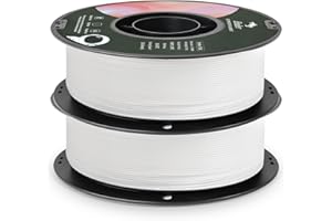 Creality 3D Printer Filament PLA 1.75mm 1KG Bobine,Matériaux d'impression 3D en filament- Blanc [2 rouleaux]