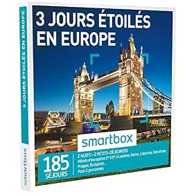 SMARTBOX – Coffret Cadeau homme femme couple – 3 jours étoilés en Europe – idée cadeau – 710 séjours : 2 nuits étoilées • 2 petits-déjeuners en Europe pour 2