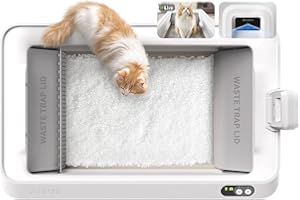 PETKIT PUROBOT Crystal Duo Litiere Chat Autonettoyante, Bac Litière Autonettoyante Révolutionnant avec Caméra IA, Espace Ouvert，Surveillance de Santé，Sûre et Anti-pincement，Double Désodorisation