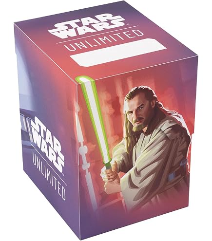 Gamegenic Star Wars: Unlimited Soft Crate Ahsoka Tano/General Grievous, Caja Para Mazos Con Impresión Oficial, Capacidad Para 60 Cartas Con Doble Funda Y Compartimento Para Fichas