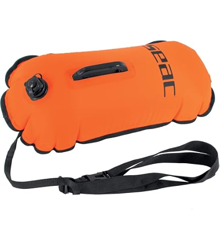 Bouée De Natation Eau Libre - Flotteur Sécurité Visible - Sac étanche - Gonflable PVC - Charge 120kg