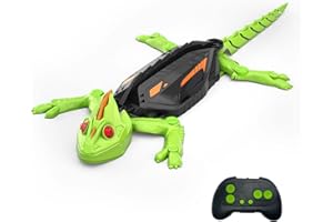 Syzplnwy Kids' Electric Remote Control Climbing Lizard Car – Realistic Chameleon/Gecko Animal Toy Vehicle, Simulated Crawling Action, Easy to Control for Indoor & Outdoor Kids’ Play (Green)