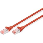 DIGITUS Cat 6 LAN Cable - 1m - RJ45 Network Cable - S/FTP Shielded | 1Gbit/s - PoE++ - AWG 27/7 - LSZH - Network Cable RJ45 -