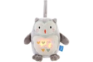 Tommee Tippee Grofriend Peluche Bruit Blanc Aide au Sommeil pour Bébé avec Veilleuse, Sons Apaissants et la Technologie CrySensor - Ollie la Chouette