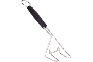 Weber Grill Insert Lifter for Gourmet BBQ System, Safe Hot Insert Handling, Robust Stainless Steel Construction – Silver (8844)