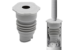 JOZMMZEOOA 45-50mm Sello de Tubería de Drenaje Lavadora,Gris Silicona Tubo Sellado Desodorante Sello da Tubería Lavadora,para Sellos da Alcantarillado Tuberíe Cocina Lavador