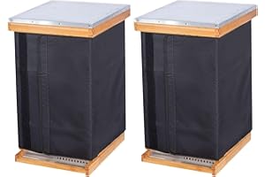 YUMSUR Winter Bee Hive Wrap, 3 Layer 600D Oxford Beehive Protection Cover, Bee Hive Insulation Wrap,Cozy Windproof Waterproof Warm Bee Hive Insulation Wrap for Most Bee Hive(2PCS)