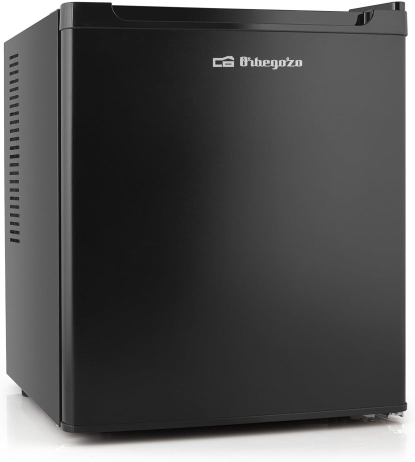 Orbegozo NVE – Mini Electric Refrigerator, 38 Litre Capacity, 70 W, Power LED Interior Light, Adjustable Temperature Control and No Frost System, Unisex, NVE 4500 B, Black