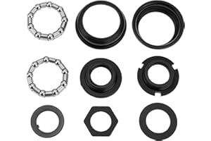 Create idea Carnk Lot de pédalier de vélo 5/16 x 9 24 TPI BMX Cruiser Compatible avec BMX Compatible avec vélo Cruiser Bike Noir