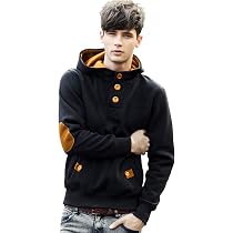 EYEBOGLER Cotton Full Sleeve Jacket Hoodies for Men Black-Mustard :  Amazon.in: Fashion