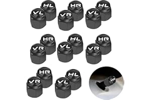 VNFSMY 16 Stück ventilkappen Auto Schwarz Ventilkappen mit Beschriftung Ventilkappen mit Dichtung für stabilen Reifendruck Fahrrad Ventilkappen Autoventil Kappe Fahrradventil Kap reifenmarkierer