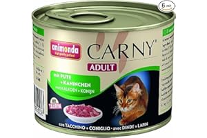 ANIMONDA CARNY Nourriture pour chat GranCarno Adult d’animonda, nourriture humide pour chat adulte, dinde + lapin, 6 x 200 g