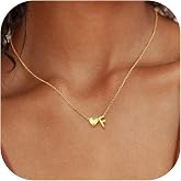 Chriscoco Necklace 925 Sterling Silver Women Girls Initial Pendants Heart Chains Silver/Gold Mother's Day Gift - With Jewelry