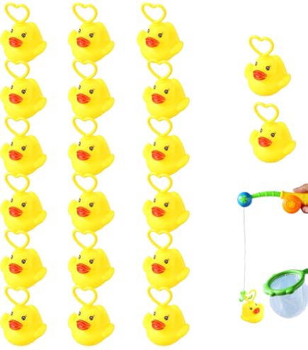 Kit Pêche Aux Canards 20 Canards Multicolores Avec 3 Hameçons - Jouet Bain Piscine