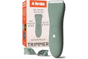 The Trimmer by Meridian: Electric Underbelt Trimmer for Men Effortless Trimming of Pesky Hair | Waterproof Wet/Dry Groin and Body Razor | 90 Minutes Battery Life with Universal USB Charging Function