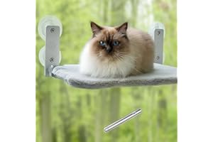 UNIVERSAL STOCK Hamaca Gato Ventana Plegable Soporte Cama con Ventosa Gatos Grande Colgante Soporte Camita para Gatitos Interior Lavable en La Lavadora Cat Window Perch Bed-Reversible