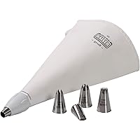 Kaiser La Forme Plus Spritzbeutel Set 7-teilig, wiederverwendbarer Spritzbeutel groß mit Tüllen, Adapter, 5 Spritztüllen…