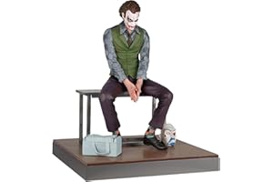 Keyhvao Joker Action Figure 18 cm Sedia Seduta Modello Statue Heath Ledger Figure Bella Decorazione Materiale PVC Regali per Fan e Amici, Unisex