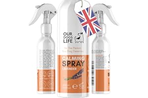 DOGSLIFE Dog Calming Spray | Safe Calming Spray For Dogs | Stress & Anxiety Relief | Lavender Scented Calming Aid For Dogs | UK Made Calm Spray | Works For Fireworks, Separation, Vet Visits + More!