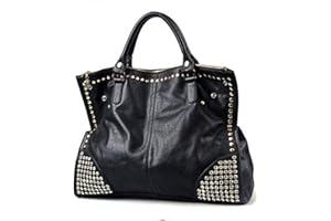 FiveloveTwo Punk Cráneo Mujer Cuero de PU Bolsos de Mano Diario Vida y Vacaciones Bolsos Bandolera Mochila Totes Para Shoppers y Bolsos de Hombro Carteras de mano y Clutches