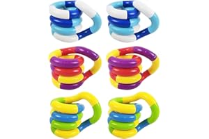 ZISHAN 6 Pcs Tangle Fidget Toy, Fidget Toy,Creative Toy, Twisting Sensory Toy for Women and Man Hand-Eye Coordination Stress Relief (3 Color)