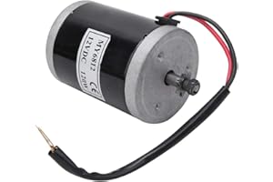 ALOMEJOR Motor de Cepillo de Bicicleta Eléctrica Motor Eléctrico de Alta Velocidad Kit de Motor Eléctrico con Polea de Correa 12V120W