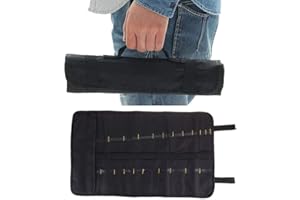 basisago Sac en Rouleau à Couteaux Canvas Knife Roll Bag Pochette Enroulée pour Ranger Chef,Portable pour Ustensiles Cuisine avec Lame Rangement, Cadeau pour Papa et Mari