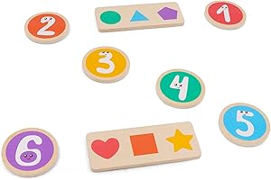 Arkyomi Kamienie Balansowe dla Dzieci - Drewniane, 6 Sztuk, do Użytku Wewnątrz i na Zewnątrz, do Balansowania Równowagi, Pikowane Kamienie